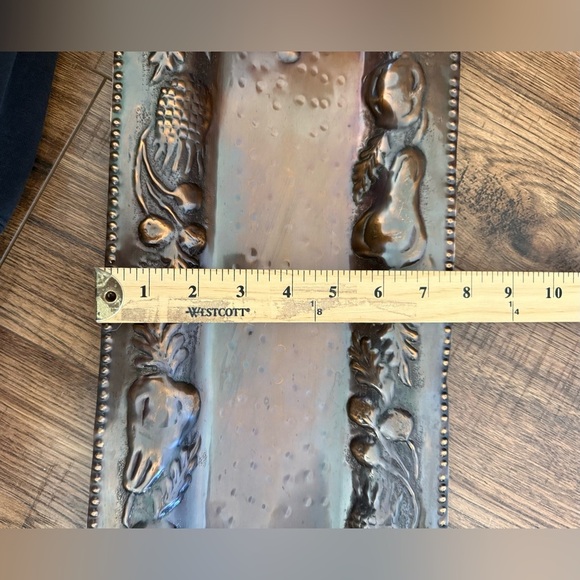 VINTAGE HAMMERED COPPER FRUIT TRAYS 2 (Made IN INDIA) - Picture 7 of 9